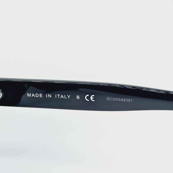 CHANEL SUNGLASSES WHITE LOGO BLACK FRAME CH5408-A C.1026/S4 56-17 - Picture 9 of 13